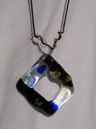 2 Square Inch Fused Glass Necklace